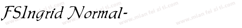 FSIngrid Normal字体转换